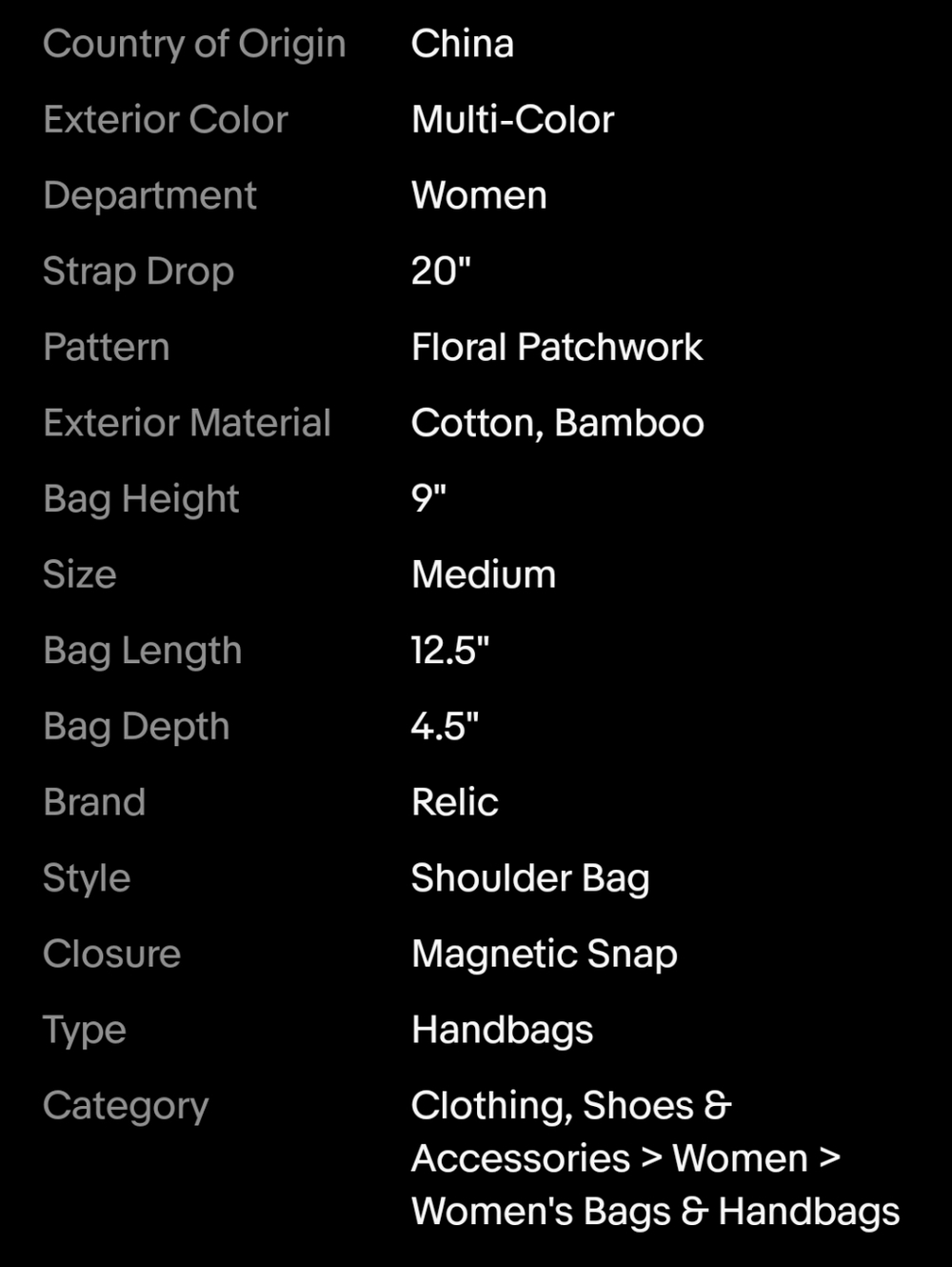 Relic Women's Patchwork Floral Bamboo-Handle Tote in Multi - Picture 7 of 14